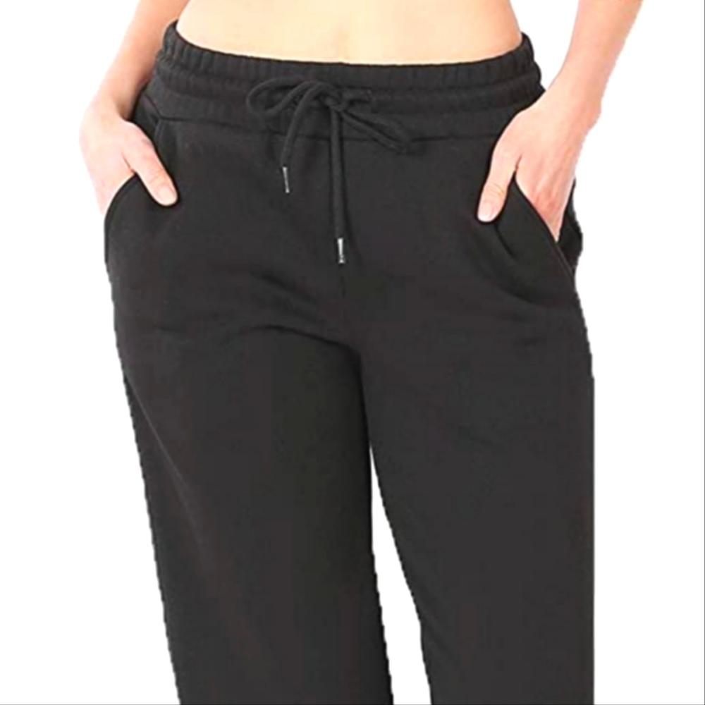 Zenana Black Cozy  Lounge Jogger Sweat Pants